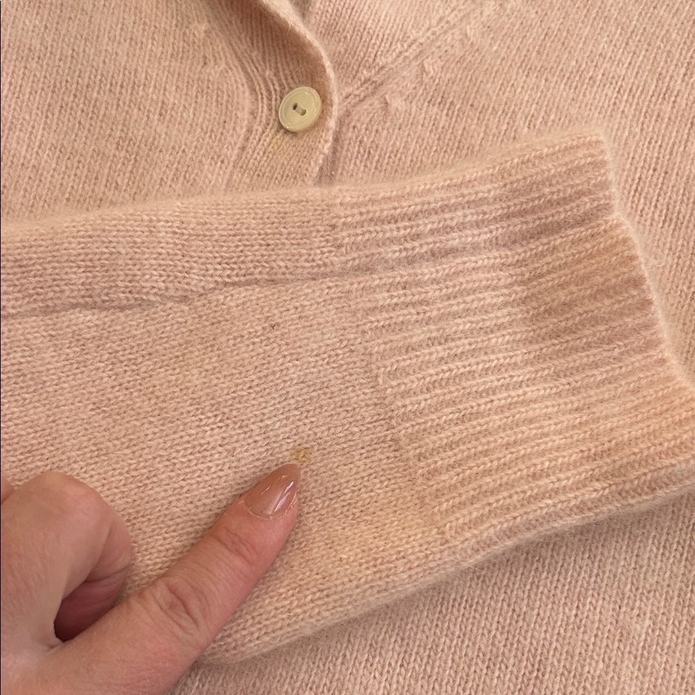 J Crew Lambswool Angora Rabbit Hair Blend Soft Girl Cozy Pink Cardigan Sweater S - Picture 9 of 10